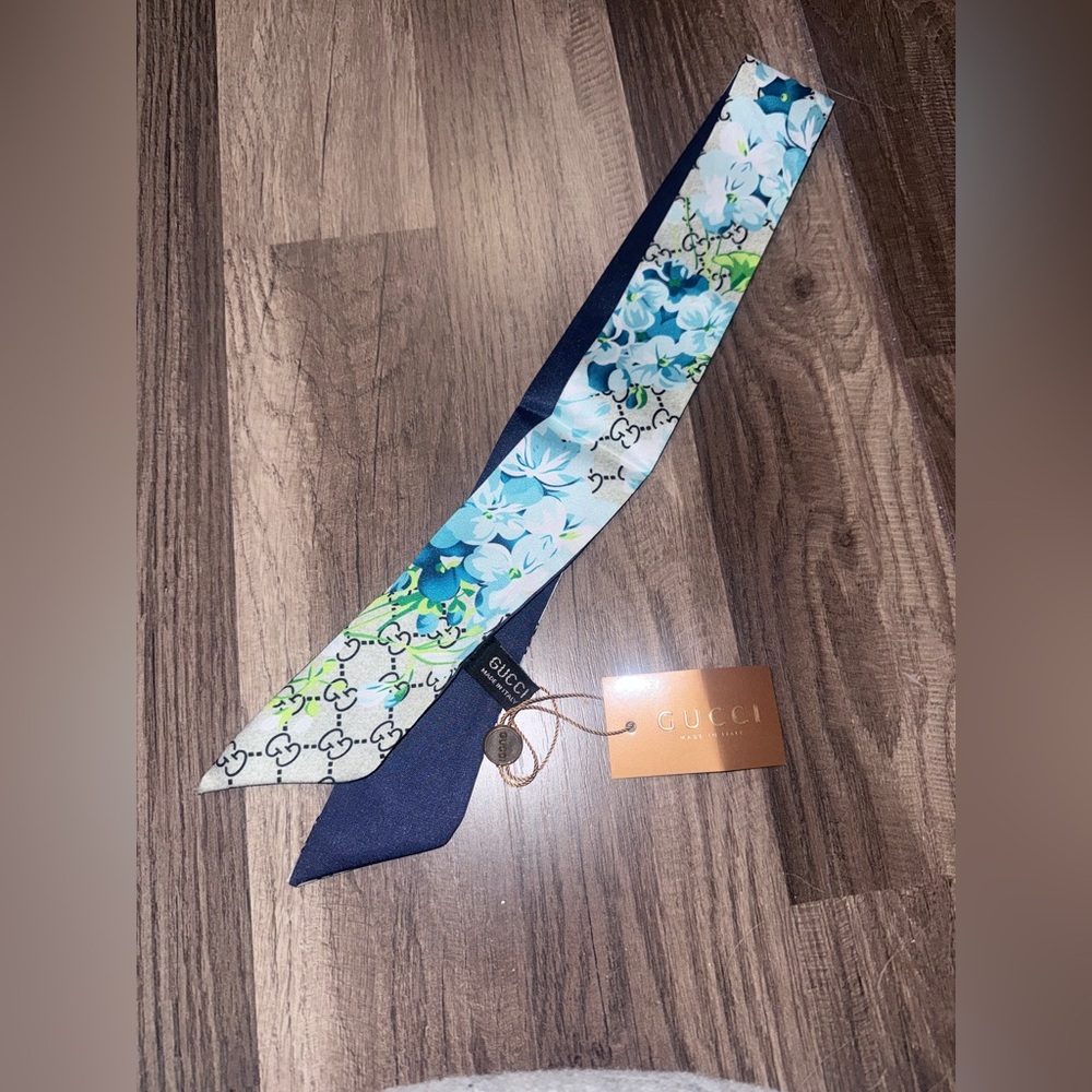 Blue and Green Silk Accessory
